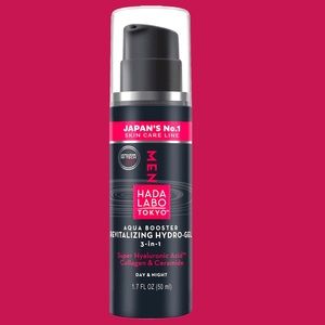 Hada Labo Tokyo Men Aqua Booster Revitalizing Hydro Gel 3 in 1, 1.7 Fl Oz. NWT.